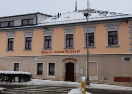 Pohled na Charitní dům IV. v lednu 2021