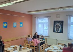 Tříkrálová skupinka s vedoucími po koledě