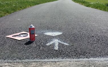 Šipky jsou letos bílou barvou s již známým symbolem srdce a běžce 