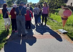 Tým Denního stacionáře - klienti i pracovnice rádi podpořili Centrum duševního zdraví