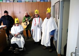 Už 6. ledna jsme zašli s koledou na radnici, koledovali klienti AC dílen